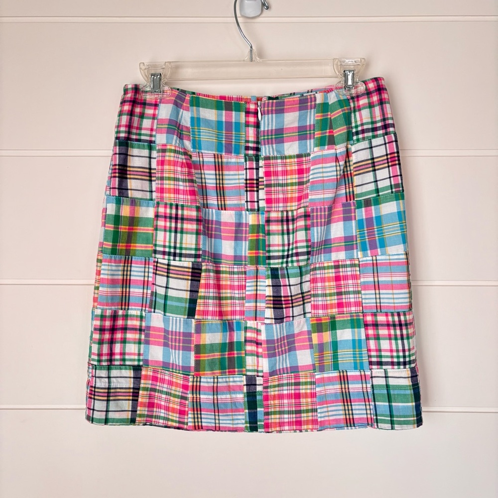 Talbots Madras Colorful Patchwork Women's Cotton Skirt Size 4 Petite - Picture 6 of 12
